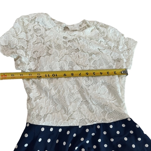 B. Darlin Polka Dot Lace Dress Size 5/6 - Picture 7 of 13